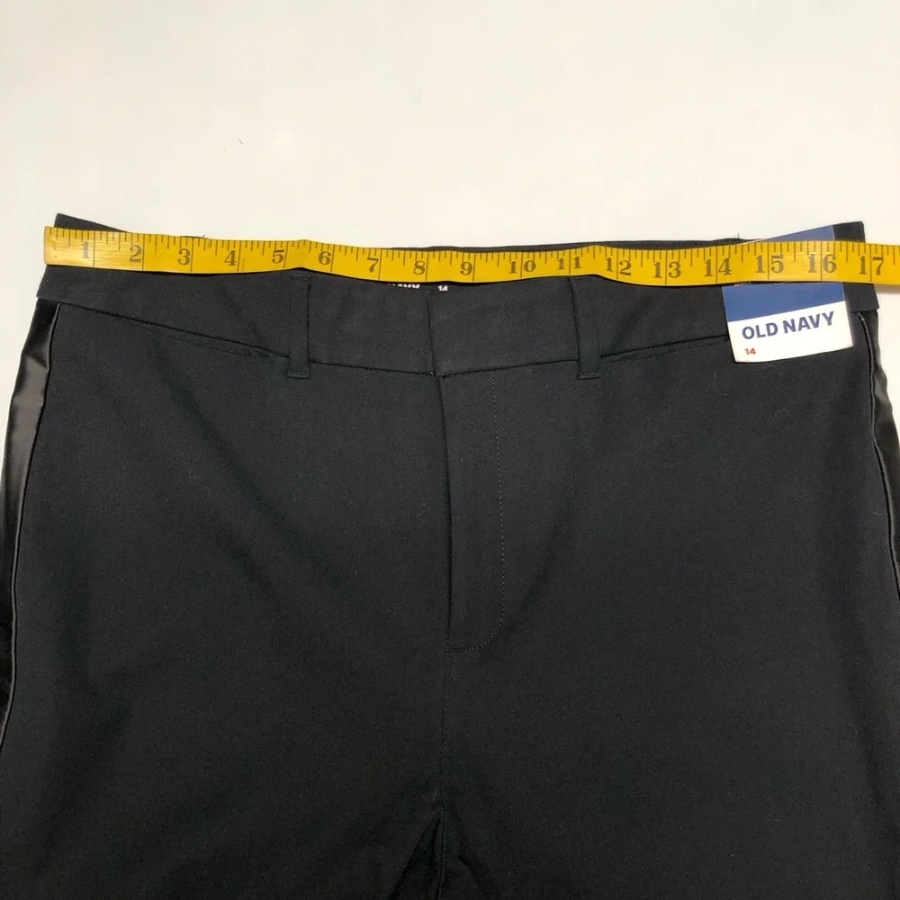 Old Navy pixie straight Pants with Satin Side Stripe size 14